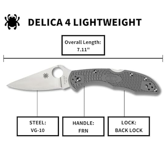 Spyderco(スパイダルコ) デリカ4 ステンレス 直刃 C11P Spyderco(スパイダルコ) デリカ4 ステンレス 直刃 C11P